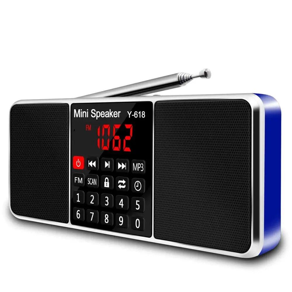 Цифровой FM-радиоприемник, динамик, стерео MP3-плеер, поддержка TF-карты, USB-накопитель, светодиодный дисплей, время выключения, портативные радиоприемники