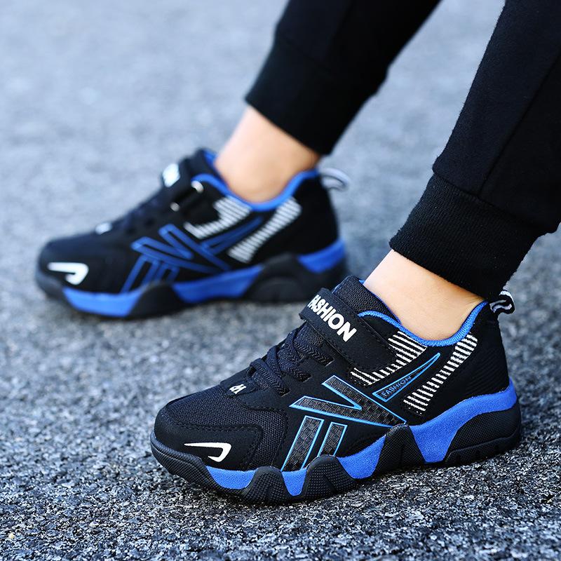 Популярные кожаные студенческие летние детские дышащие спортивные туфли для мальчиков и девочек, повседневные баскетбольные туфли для детей среднего и старшего возраста