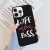 Wife Mom Boss Phone Case For iPhone 17 Air 16 pro max 15 14 plus 12 13 Soft Bumper Shell Cover coque