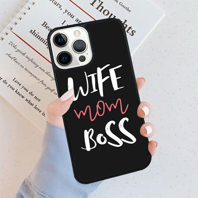 Wife Mom Boss Phone Case For iPhone 17 Air 16 pro max 15 14 plus 12 13 Soft Bumper Shell Cover coque