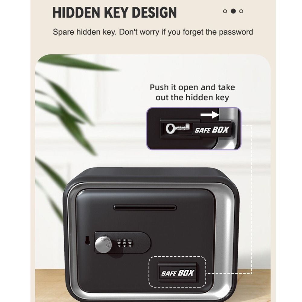Password Lock Mini Safe Box Coin Bill Slot Cash Can Funny Mini ATM  Children Savings