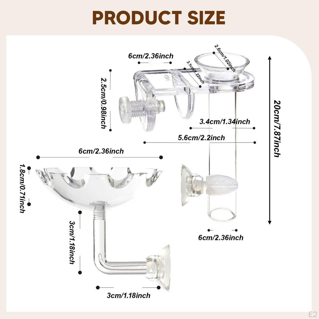 Трубка для кормления аквариума и аксессуары для аквариума, акриловое стекло, легко чистить, прозрачная кормушка