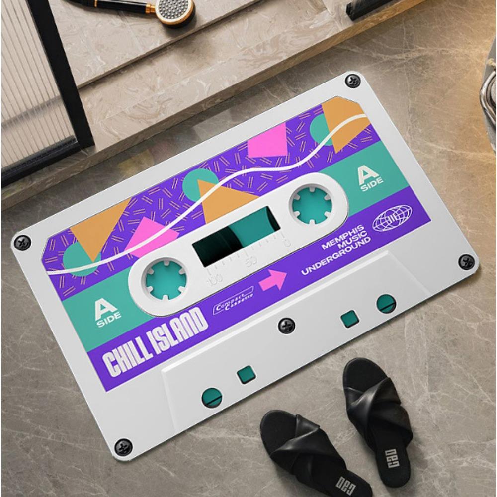 2 шт. виниловая лента ретро диатомовая грязь кристалл бархат ванная комната нескользящий быстросохнущий впитывающий коврик для ног туалетный коврик