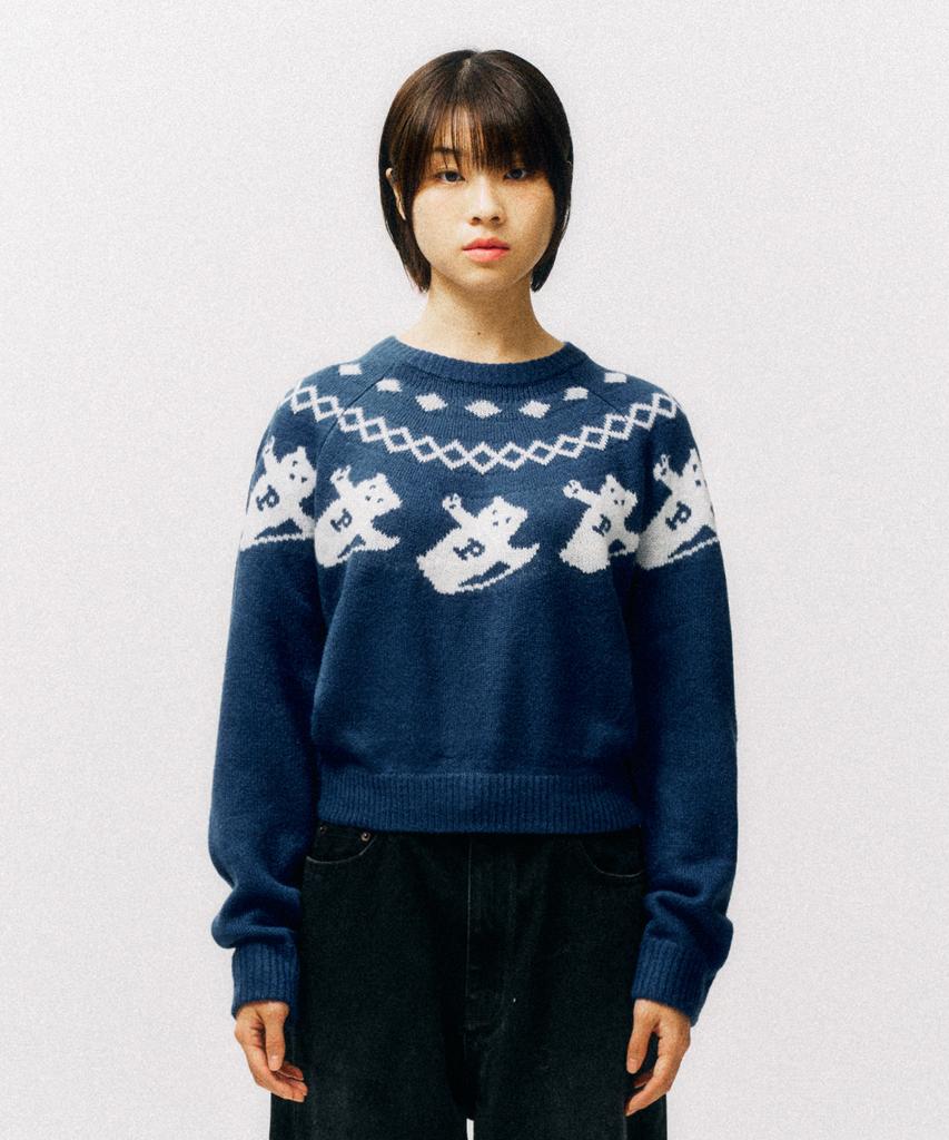 PHYSICAL DEPARTMENT Yoga Bear Nordic Knit_Pink