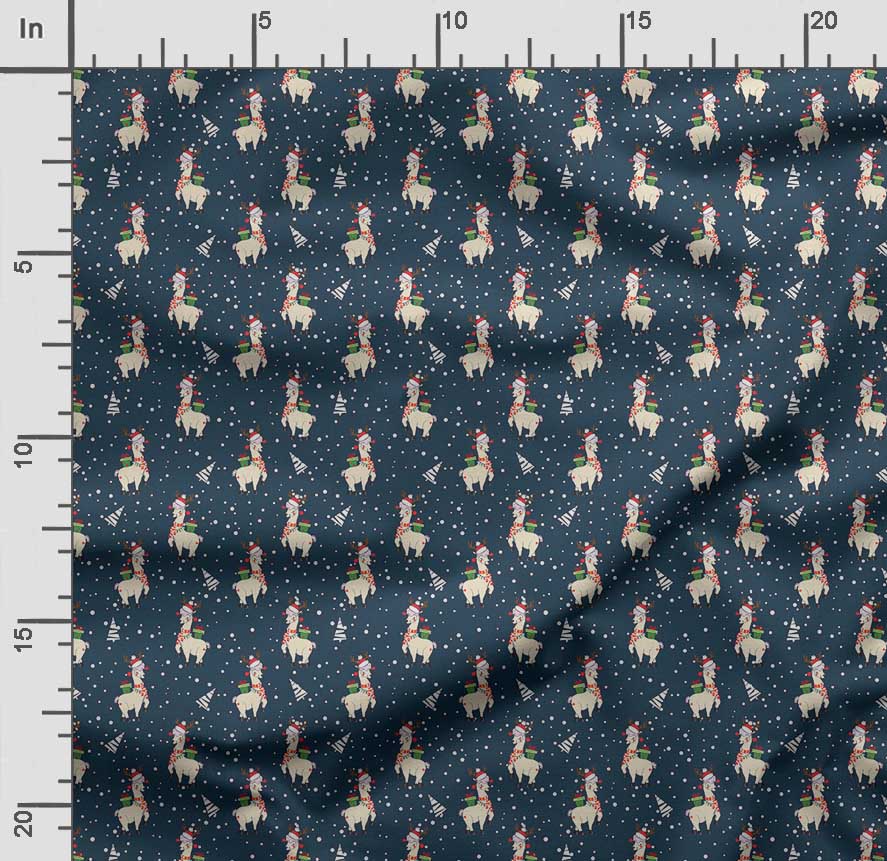 Soimoi Llama Alpaca Print,  Cotton Cambric, Quilting Fabric Sold by The Yard 42 Inch Wide, Medium Weight Cotton Fabric,