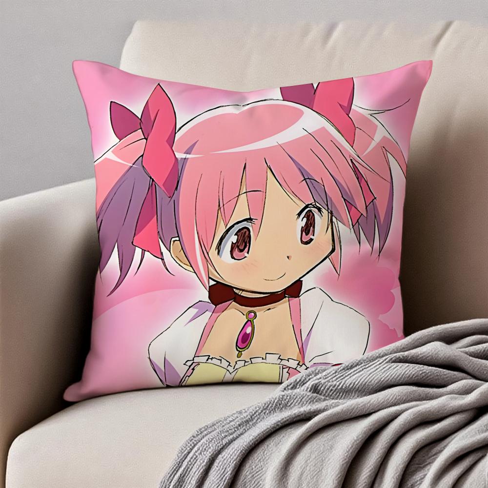 Милая японская аниме Puella Magi Madoka Magica Наволочка Подушка Антипылевой Невидимая молния Короткий плюш Подушка для дивана