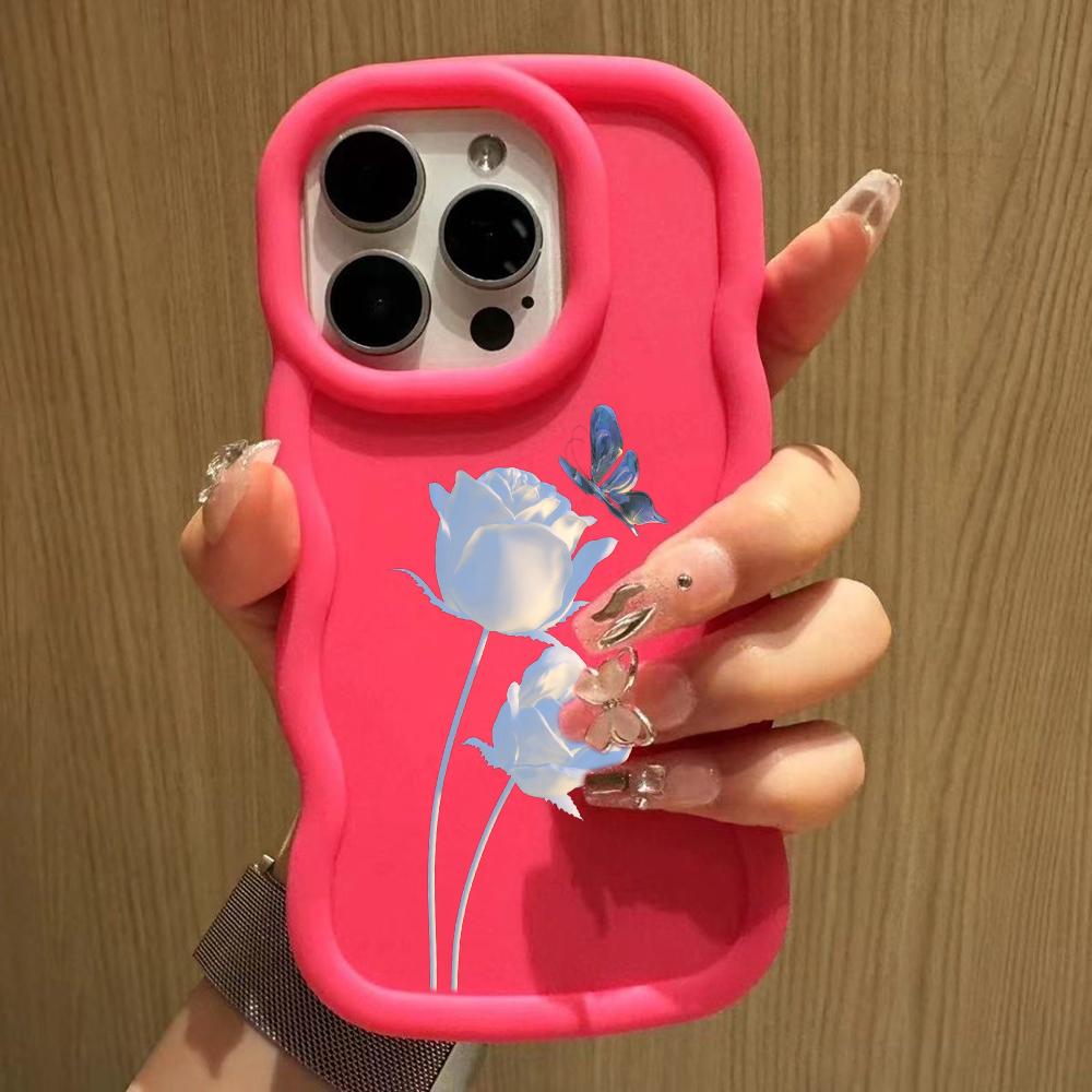 LZ16 Flower Wave Silicone Phone Cases for Samsung A15 S23 FE S24 Ultra A34 A54 A14 A55 Motorola G32 OnePlus Soft Cover