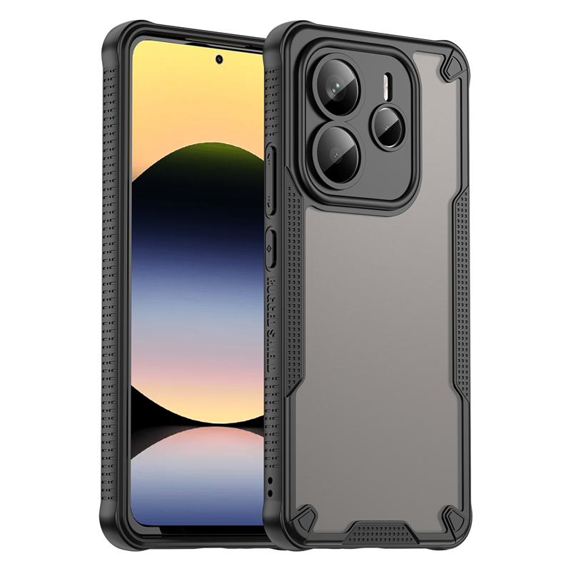 Полупрозрачный чехол для телефона для Xiaomi Redmi Note 14 5G Матовый бронированный задний чехол для чехла Redmi Note 14 Чехол для чехла Redmi Note 14 5G