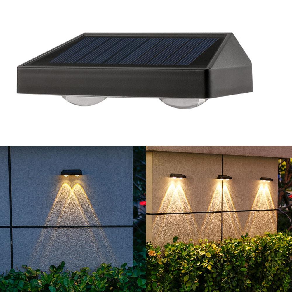 3LED Waterproof Solar Wall Lamps 2LED Solar Wall Lights Yard Atmosphere Wall Lights Decor