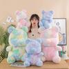 Violent Colorful Bear Plush Toy Tie-dye Teddy Bear Doll Hug Bear Doll Children's Birthday Gift