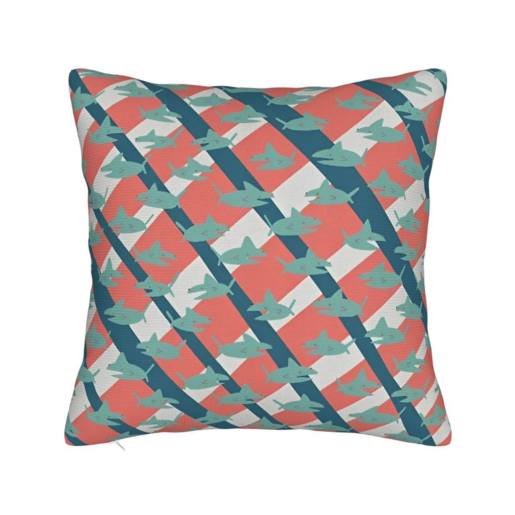 Голова молотка   Чехол для декоративной подушки Полиэстер Подушки для дивана Звездные китовые акулы Винтажный наволочка