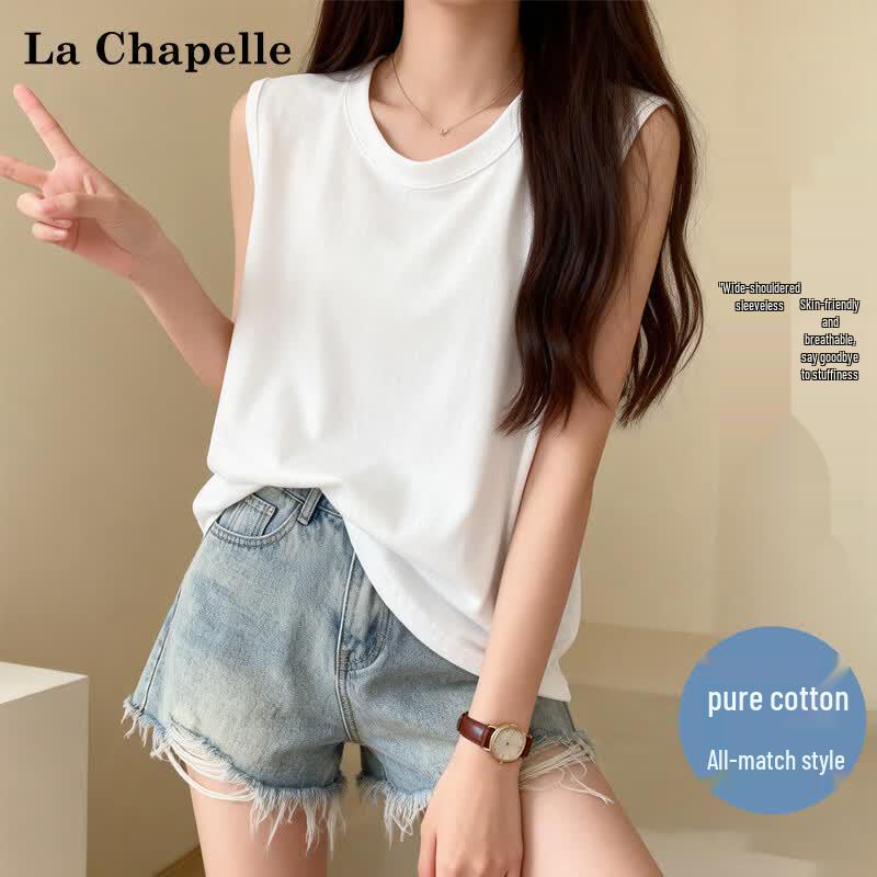 La Chapelle Women's Loose Wide-Strap Camisole Vest