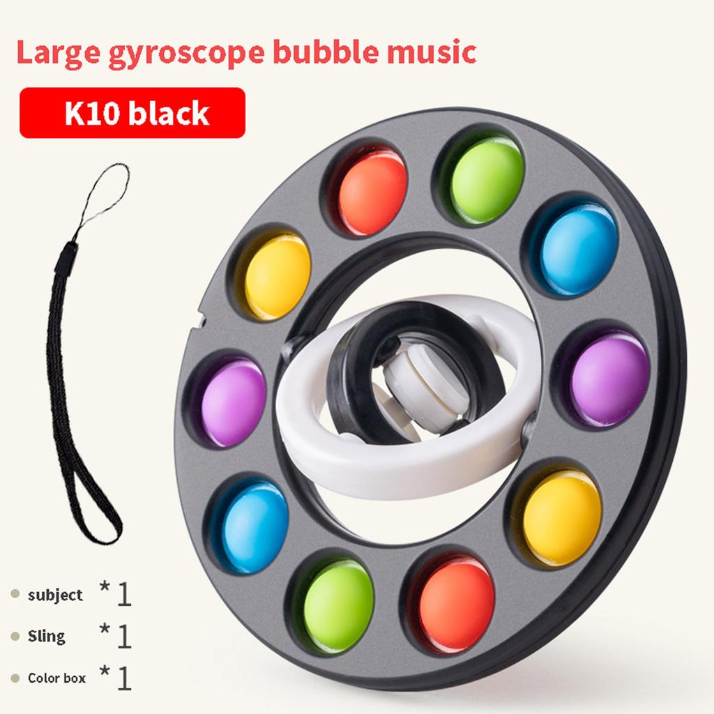 3D Infinite Flip Spinner Toy with Bubble Popper Ring Sensory Fidget Toy for Stress Relief and Focus Development Suitable for Kids and Adults