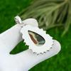 925 Sterling Silver Pear Natural Polychrome Jasper Engagement Pendant Jewelry