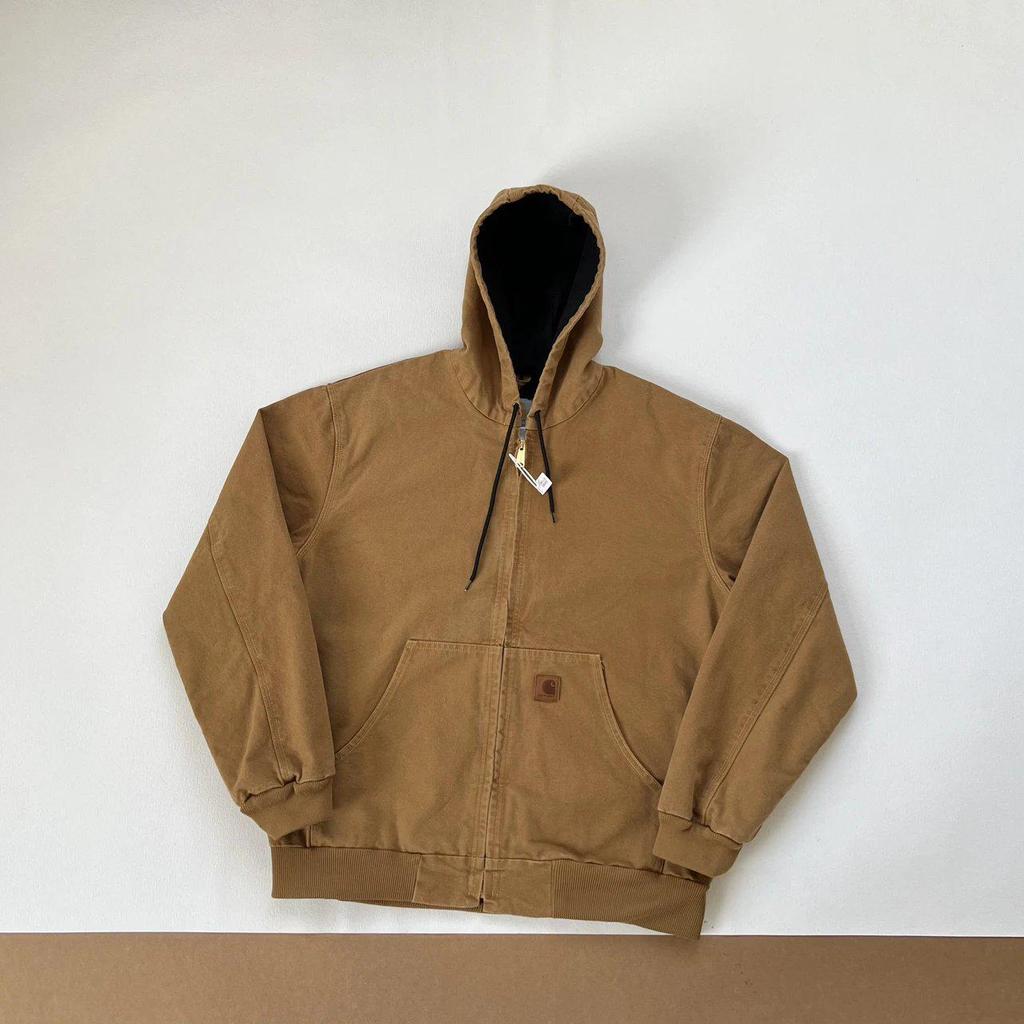 J25 Тяжелая стираная J130 Куртка-бомбер с капюшоном, потертая, винтажная, для автомобиля