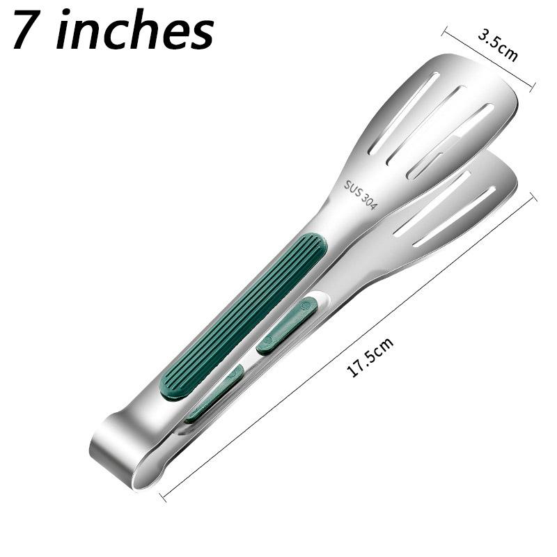 7/9/12inch Kitchen Tongs 304 Stainless Steel Grill Tongs for Cooking BBQ Non-Slip Salad Tongs Clips Tong Kitchen Accessories7