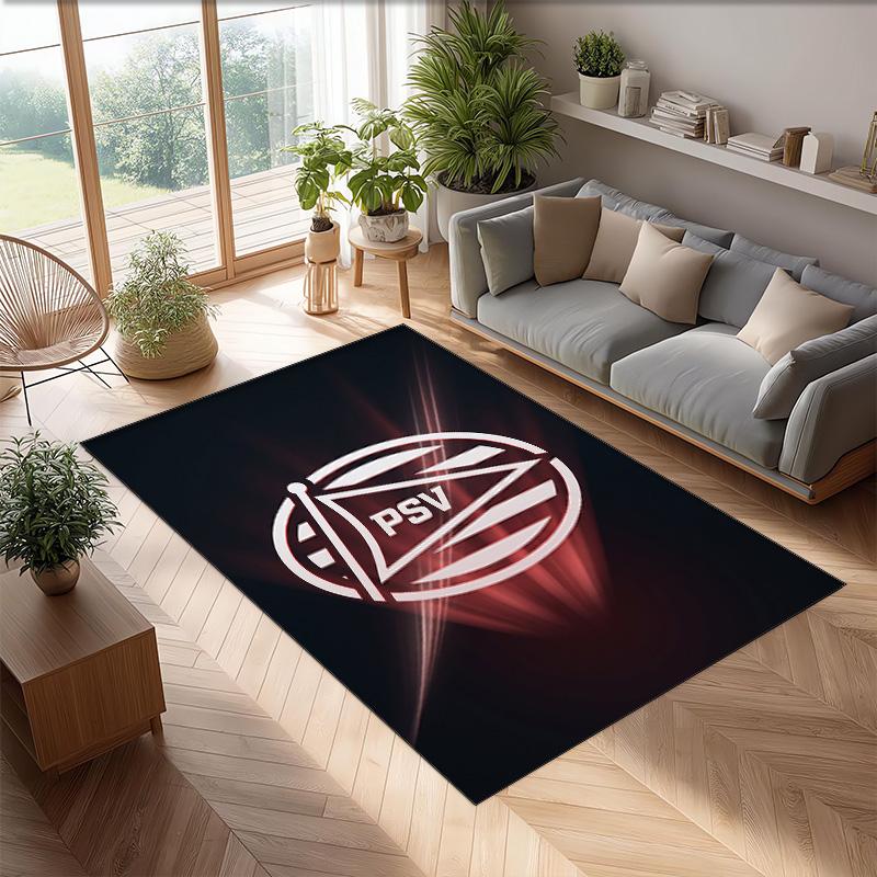 PSV Eindhoven FC Soccer Football Pattern Soft Area Rug Non Slip Indoor Floor Carpet Sports Decor Mat for Bedroom
