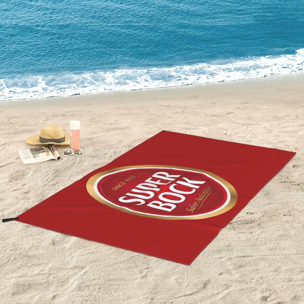 Пляжное полотенце Super bock Мягкое из микрофибры Быстросохнущее Впитывающее Быстрые полотенца для ванны