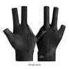 Open Finger Billiard Pool Gloves Adjustable Sticker Polyester Snooker Pool Gloves Smooth Soft Portable Reusable Amateur Training