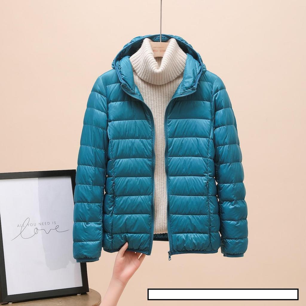 Fashion Female Cold Jacket Women Winter Light White Duck Down Jacket Slim Puffer Jacket Portable Windproof Down Coat