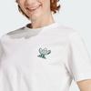 Adidas Футболка Originals Graphic Tee с принтом мультяшного логотипа, спортивная футболка с коротким рукавом, женские топы, белые IN4128