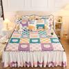 Чехол на кровать, защитный чехол, стеганое утолщенное трехмерное кружевное покрывало на кровать, цельное корейское покрывало, покрывало на кровать