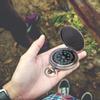 J35A Vintage Portable Zinc Alloy Flip open Pocket Watch Compass for Outdoor Navigation Tools