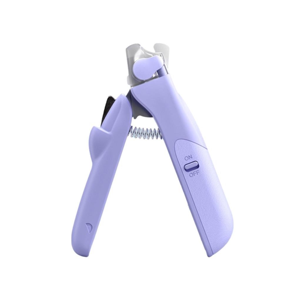 With LED Pet Nail Clipper High Hardness Splash Guard Dog Toenail Trimmer Spring Design Labor-saving Pet Nail Cutter