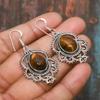 Beautiful Tiger Eye Gemstone Handmade Jewelry 925 Sterling Silver Earring