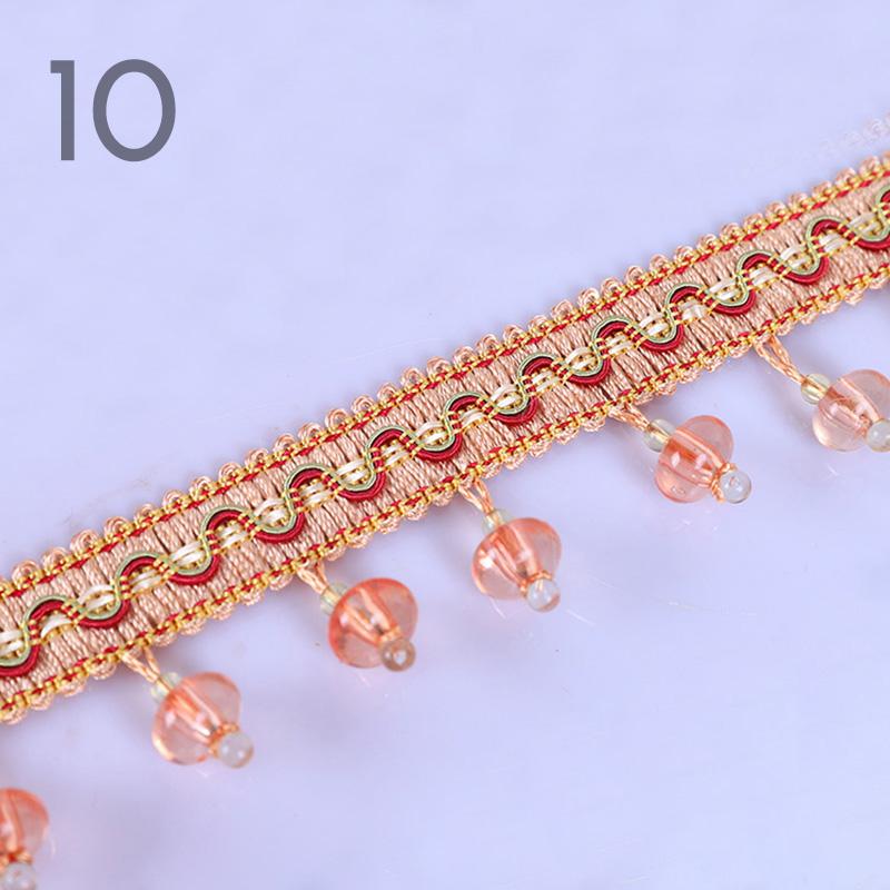 12M Европейский стиль Кристалл Тыквенные Бусины Шторы Бахрома Отделка Обивка DIY Шторы Кружева Отделка Кисточки Шитье Декор Аксессуары