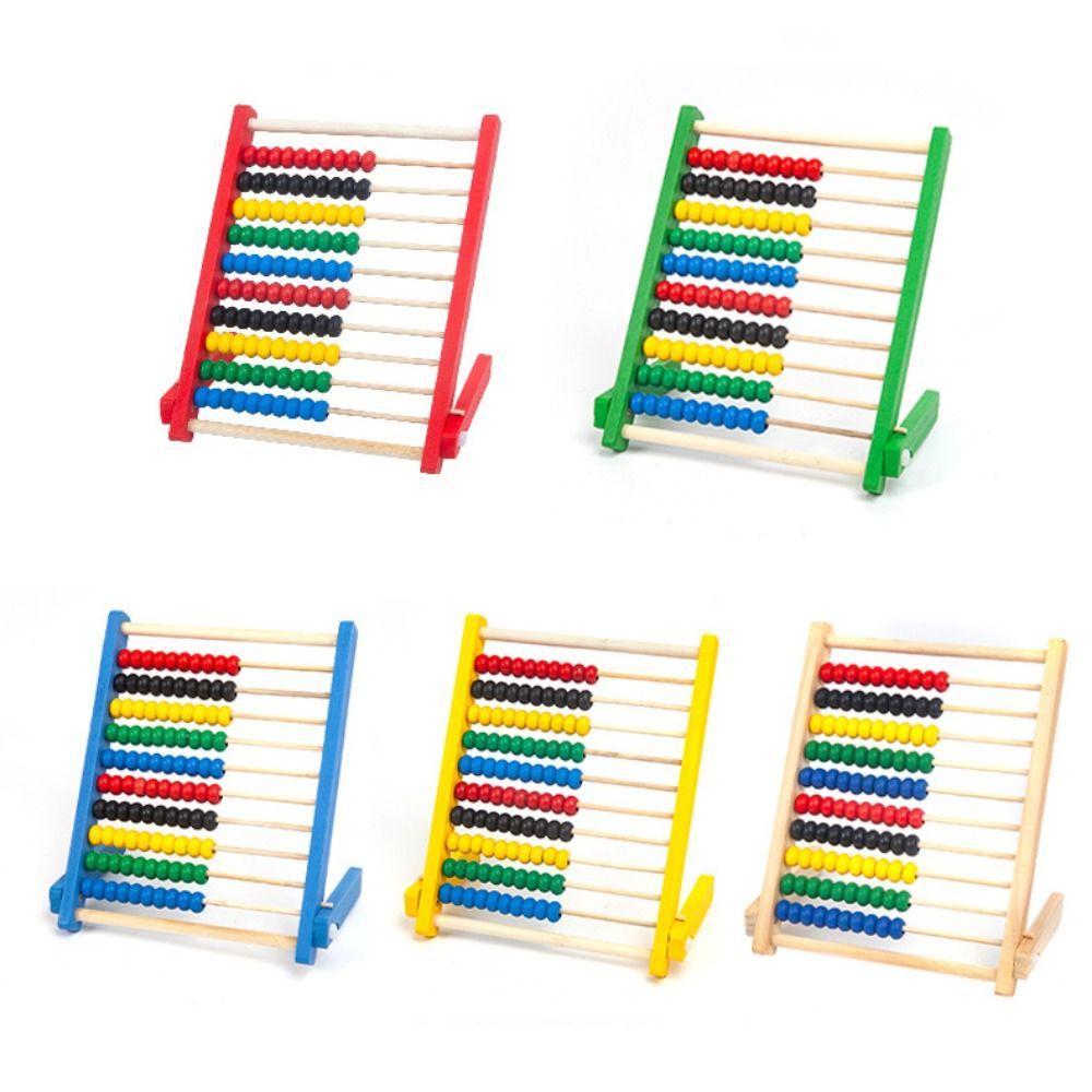 Деревянные счеты деревянные красные синие желтые счетные прочные бусины для дошкольного возраста