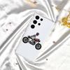 Чехол для Samsung S23A55 Skull Motorcycle Painted Full-Clear Lens Anti Fall Protective Case