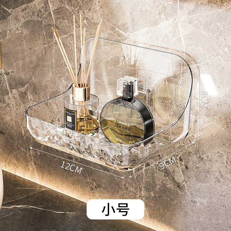 Vogue Kitchen Storage Wall Mounted Shelf Organizer No Drill Shampoo Holder High Quality Storage Rack Great Load Bearing Acrylic Toilet Tool