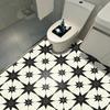 10Pcs Tile Stickers Self Adhesive Strong Stickiness Easy Installation Hassle-free Floor Tile Stickers Bathroom