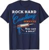 Услуги по герметизации Rock Hard Смешная надпись Удобная и дышащая Модная Смешная Тренд Уличная Мужская Мужская Одежда Мужская Футболка