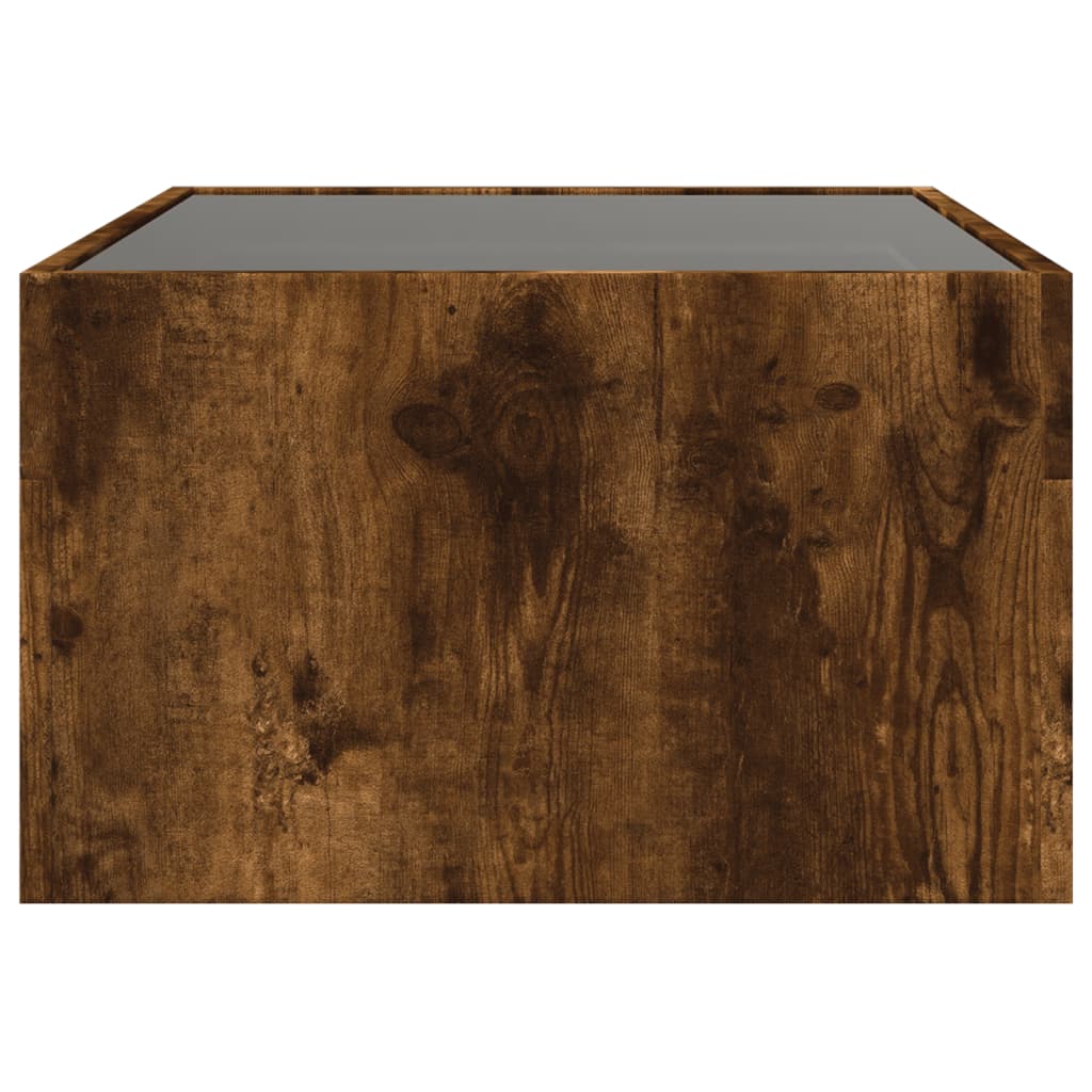 Infinity LED Coffee Table in Smoked Oak 70 x 50 x 30 cm