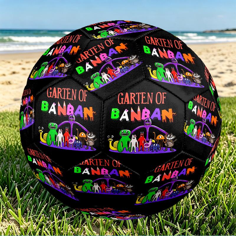 Game Rainbow Friends Print Size 5 Soccer Ball, PU Wear Resistant Football for Match Training and Daily Practice, Birthday Gift for Soccer Fans