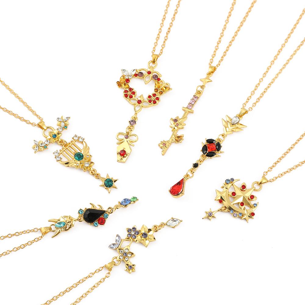 Anime Pendant Necklace for Women Jewelry Chain Kazuha Tartaglia Venti Cosplay Accessories