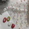 Cute Christmas Snowman Christmas Tree Santa Claus Nail Stickers Kawaii Art Stickers Diy New Year Accessories Manicure Decals