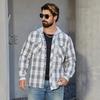 Мужские рубашки на пуговицах с капюшоном, с длинным рукавом, повседневные, винтажные, мягкие, в клетку, с карманом, приталенного силуэта, ковбойские рабочие рубашки, дышащие рубашки-худи для мужчин