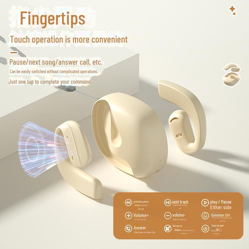 BY01 Маленький кокосовый шар H585 Беспроводные наушники с костной проводимостью Bluetooth для спорта с заушным креплением