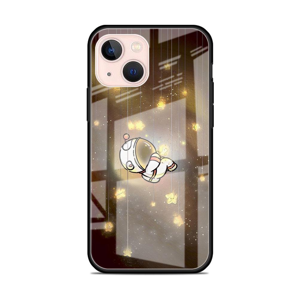 Стеклянный чехол для Apple iPhone 14 13 11 12 Pro 7 XR X XS Max 8 6 6s Plus SE 2022 13Pro закаленный телефон Tampa Astronaut Light