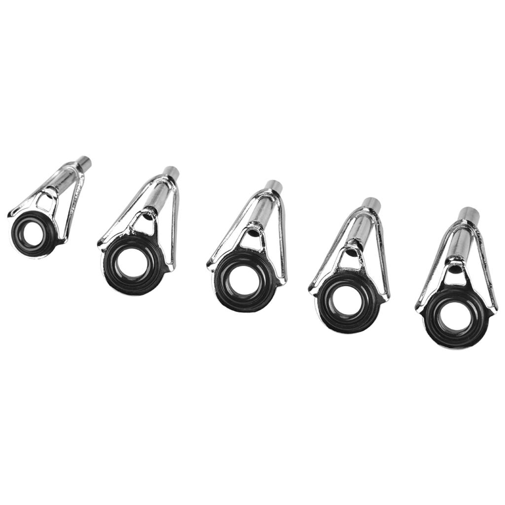 80Pcs Durable Fishing Rod Guide Rings Tips Set In 10 Sizes Replacement Accessory