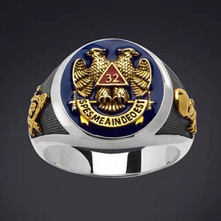 Новое кольцо рыцаря тамплиера для мужчин, стерлинговое серебро 925 пробы, золото 18 карат, масонское кольцо с крестом, подарок на годовщину, свадебное обручальное кольцо, ювелирное кольцо