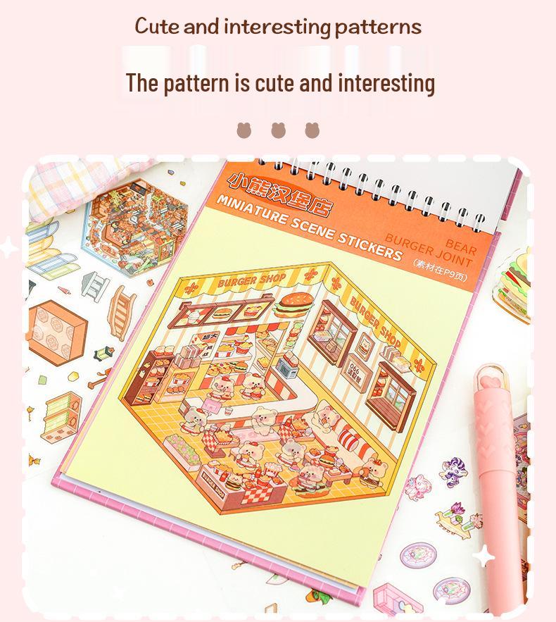 Набор 3D миниатюрных наклеек для дома «Сделай сам» - Стереоскопические ландшафтные сцены для девочек