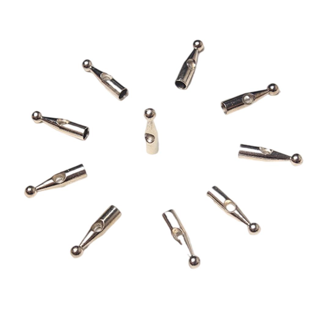 10pcs Umbrella Tail Beads Metal End Caps For 4mm Umbrella Repair And DIY Metal Tips For 4mm Diameter Bone