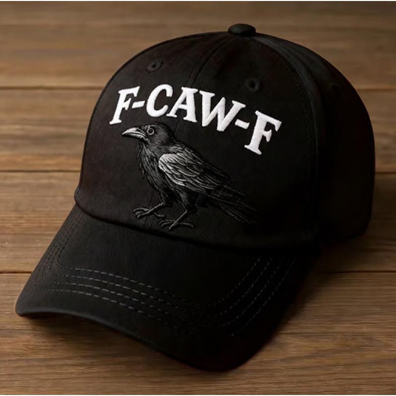 New D digital printing crow hat men's and women's caps retro printing soft top baseball cap