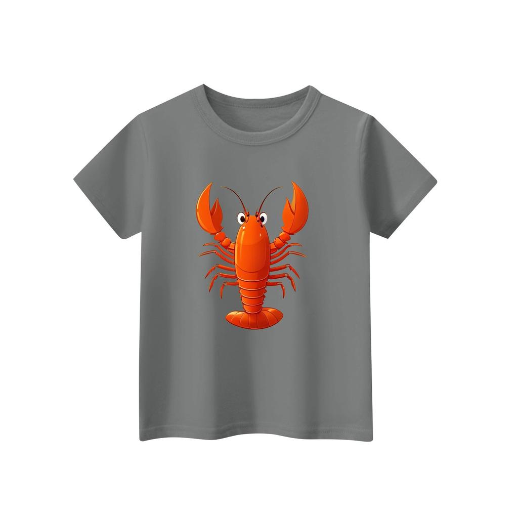 Детская футболка с коротким рукавом и принтом животных, повседневный топ