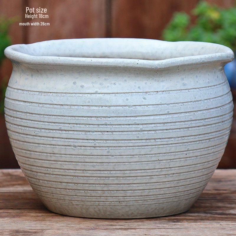 Extra Large Ceramic Bonsai Pot with Wide Caliber, Coarse Pottery for Succulents and Bougainvillea.