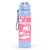 1PC Think Outside The Palms Retro Print 750ml Color Plastic Sports Water Bottle Leakproof Flip Straw Lid Suitable for Sports Office Home Use